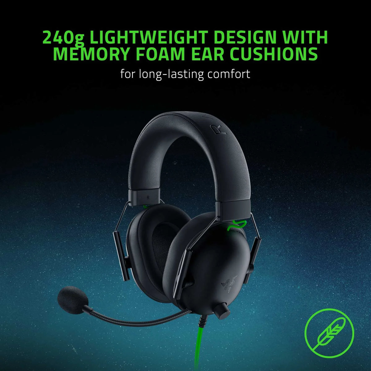 Blackshark V2 X Wired Esports Multi-Platform Headset, 3.5Mm, Black