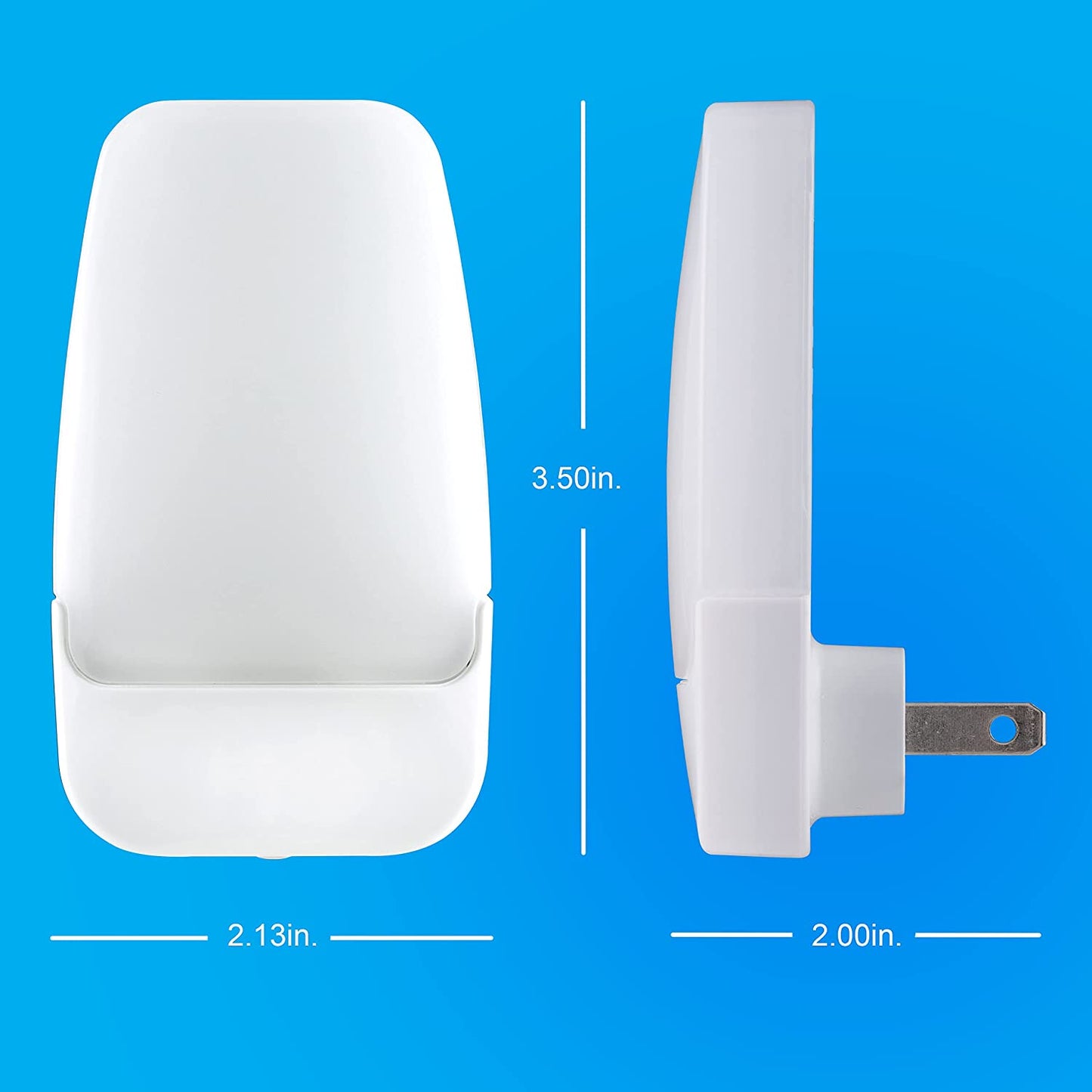 LED Night Lights Plug into Wall, Dusk to Dawn Sensor, Ambient Lighting, Dorm Room Essentials, Bathroom Décor, Smart Home, for Bedroom, Cool White, 55992, 4 Pack