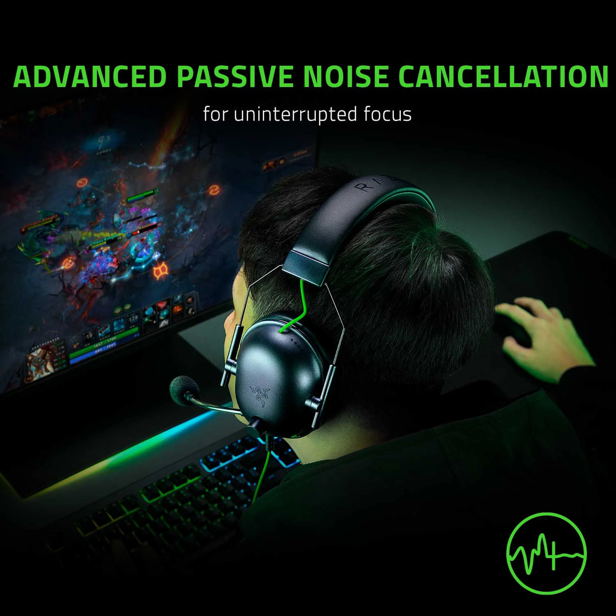 Blackshark V2 X Wired Esports Multi-Platform Headset, 3.5Mm, Black