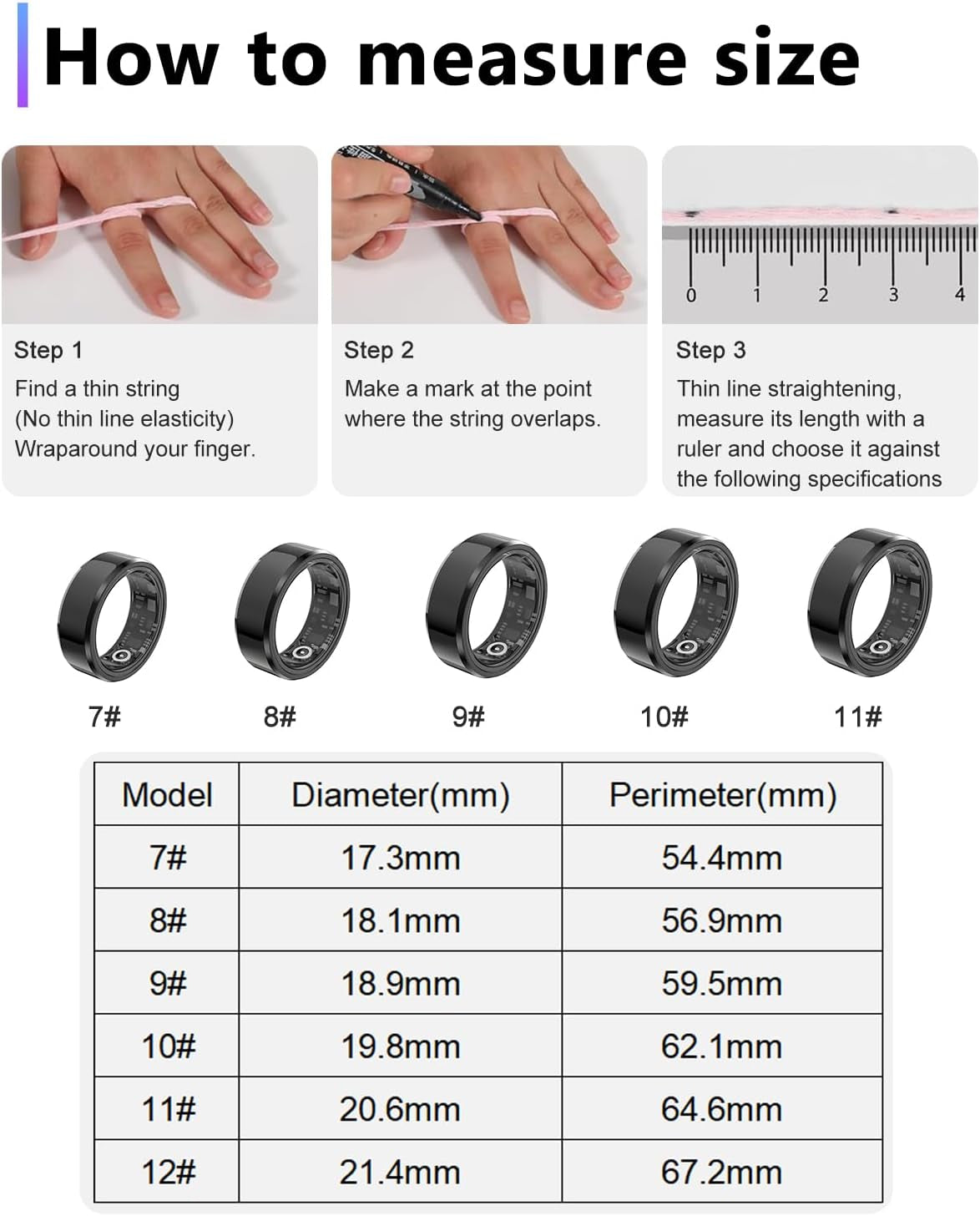 2025 Upgrade Smart Ring Health Tracker for Men Women - IP68 Waterproof Fitness Ring with Sleep Tracker/Heart Rate/Blood Oxygen/Steps/Distance/Calories,Air Shutter,Charging Case up to 7-Day, Silver 