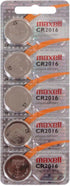 Micro Lithium Cell Battery CR2016 for Watches and Electronics 5 Pack