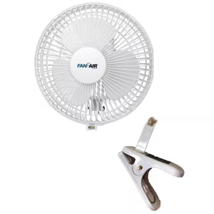 2 PACK 6 In. 2 Speeds Clip Personal Fan in White